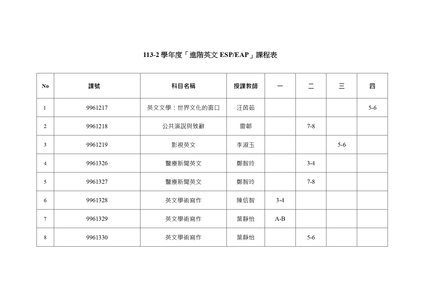 20241212 113 2進階英文課表 page 0001